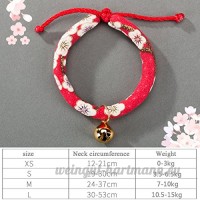 shanzhizui Style rétro Chats Collier Cloches de chat Cercle de chat Corde de chat Collier Fournitures pour animaux Taille réglable  005  xs - B07DHZ5X3J