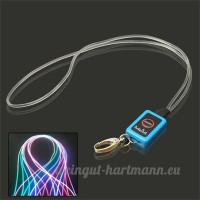zhou-Animalerie  Fibre Optique 3-Mode Luminous Pet Decoration Collier Bracelet ( Color : Blue ) - B07C16C4PK