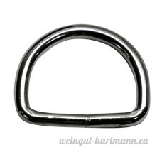 40 mm D Lot de 10 anneaux soudés en acier nickelé 4 mm d'épaisseur - B00YC8C068
