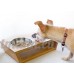 Premium surélevée pour chien et chat  Gamelle double surélevée Support Pet Feeder est livré avec deux bols en acier inoxydable supplémentaire. Idéal pour les petits chiens et les chats. - B01BS35U8O