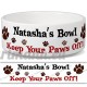 Natasha de bol – Garder Votre Paws Off. Nom personnalisable en céramique pour gamelle – 2 tailles disponibles - B015G6DRF2