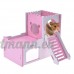 Su-luoyu Maison Villa Cabine pour Hamster écureuil petits animaux de compagnie 2 Couches avec Escalier Adorable (Rose) - B07CTJ9GX2
