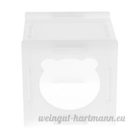 MagiDeal Maison Couchage Dormir de Hamster Ecureuil Habitat Nid Carré Jouet pour Petit Animal - blanc - B07CW3SJMH
