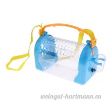 Homyl Boîte de Transport de Hamster en Plastique Jeu Couchage pour Hamster Cobaye Portable - Bleu - B07BXXMTV3