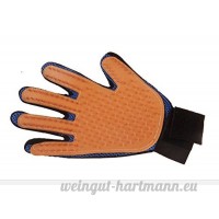 Natthom Doux efficace Brosse animaux de compagnie nettoyage gant épilation brosse massage gant 1 pièce (Orange) - B07D3MVTY2