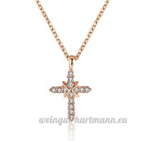 Vintage Croix pendentif en cristal Collier "God Love" anniversaire Cadeau de Noël - B077DBYK6V