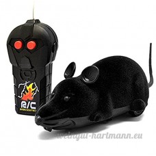 Primi RC Creative Mouse Télécommande sans fil Rat souris jouet pour chat chaton Chien Noir Animal fantaisie Cadeau - B072JJ9VWC