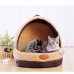Petit lit pour chien Coussins chauds Suede dog house Avec toit Amovible Villa pour animaux domestiques ( Size : S ) - B0792TJYFG