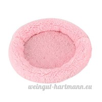 LUBITY Cute Circular Soft Lit en porcelaine Hiver chaud Maillot de cage pour petits animaux Hamster Sleeping Bed (Rose) - B075R2GSSK