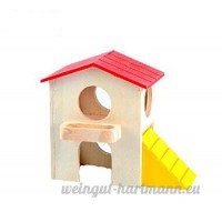 luxueux Petits animaux Hamster Accessoires maison en bois/chambre à coucher - B01D0Y8MEI