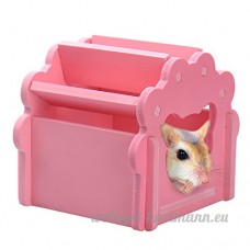 Hamster Gerbille Souris Rat Maison en bois Maison Nest Chambre Accoudoir pour petit animal - B01E8O14DK