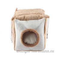 Emours rats Hamster chinchilla Hiver chaud Fluffy à suspendre Cage Hamac Maison Cachette avec tapis de lit  pour petits animaux à fourrure - B07D5QJ9SP