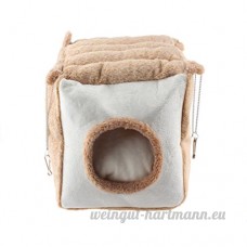 Emours rats Hamster chinchilla Hiver chaud Fluffy à suspendre Cage Hamac Maison Cachette avec tapis de lit  pour petits animaux à fourrure - B07D5QJ9SP