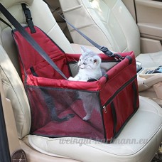 WYF Imperméable À L'eau Respirant Pet Car Seat Sécurité Siège De Voiture Gaine Booster Pet Siège Coussin Protecteur Pet Cat Caravane Pet Pet (Rouge) - B07CWQ5SG4
