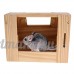 Homyl Hamster Gerbille Salle de Bain Maison en Bois - B0797WJLTC