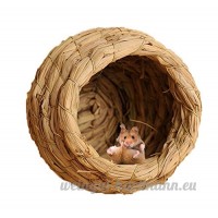Guoluqs Paille Bird Nest Cage pour faire éclore Grotte d'élevage pour petits animaux à fourrure - B07653L79K
