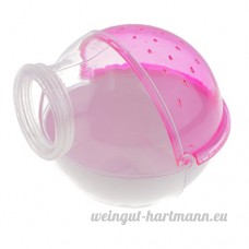 Baoblaze Cage Salle de Bain pour Hamster Petit Animal en Plastique Transparent - rose - B074DQ2N77