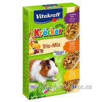 Vitakraft - Friandises Kräcker Trio-Mix au Miel Popcorn et Germe pour Cochons d'Inde - x3 - B005EFUQDC