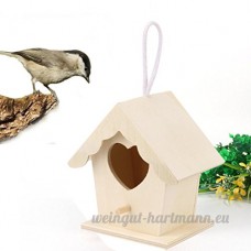 Xshuai 10 x 9 cm en bois Maison d'oiseau  DE nouveaux Nest Dox Nest House Bird House Bird House Nichoir Bird Boîte Boîte en bois Size: approx. 10x9cm kaki - B07D7WBT75