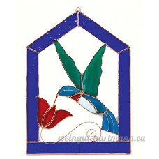 Petit oiseau Bleu cadre style clocher Panneau de la fenêtre - B00PYESFF4