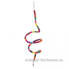 Kingstons Twistable Parrot jouet pour oiseau en perles de bois balançoire d'escalade Échelle (Multicolor) - B01M2UULU0