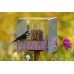 Luxus-Vogelhaus 38472e Mangeoire pour oiseaux moderne avec toit en aluminium  tablette et réservoir à nourriture  béquille - Bois de chêne - Lilas - B00Q2V3YIQ