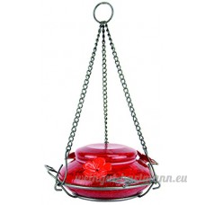 NATURES WAY BIRD PRODUCTS LLC - Hummingbird Feeder With Perching Ring  Red Crackle Glass - B014V3VWVM