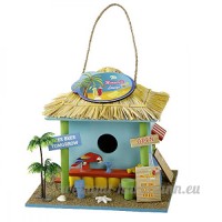 Michel-Toys Nichoir à oiseaux mangeoire nichoir Cabine de plage bois décoratif - B07CSRYJKD