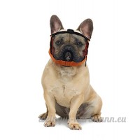Muselière brachycéphale pour chien à face plate/bouche courte Bulldog  Carlin  Boxer Shih Tzu  Pékinois. Fabriquée en UE (L Tour de tête: 50-62cm) - B07B4Z7PY7