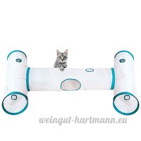 S-lifeeling Cat Tunnel pliable  tube pour chats Kitty d'exercice et Exécuter de divertissement  durable et confortable Hideaway  Pet Fun Play jouet pour lapins  Chatons  chiens de petite taille. Taille 24 9 x 95 cm - B073J2VJN7