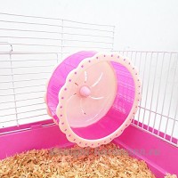 Pet Online Muet en plastique jouet Hamster roue d'exercice sur tapis roulant sport petit animal  16 cm  rose - B075NFX4R5