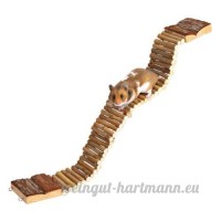 Bois clôtures échelles  Omem jouet en bois pour hamster Petit Animal de compagnie Fournitures pour animaux Cage à hamster Échelle pont en bois - B01LYAXVM4