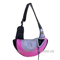 CS Pet Bag Out Portable Cat Dog Pack Sacs de fournitures pour animaux de compagnie respirant jaune vert rose bleu (Color : Pink) - B078YQWPWX
