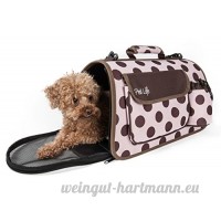 Pet Life Airline Approved Designer Polka Dot Casual Zippered Pet Carrier  Large - B008CXQE84